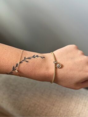 STUDDED 14k PLATED PANDORA BRACELET + HORSE SHOE CHARM🍯